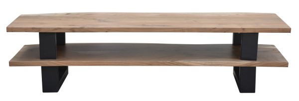 SIT Möbel Lowboard Akazie mit Baumkante natur-schwarz