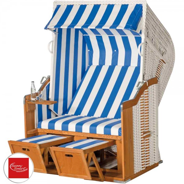 Sunny Smart Strandkorb Rustikal 250 Basic weiß/blau
