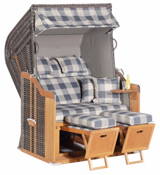 SunnySmart Strandkorb Rustikal 255 Plus cappuccino