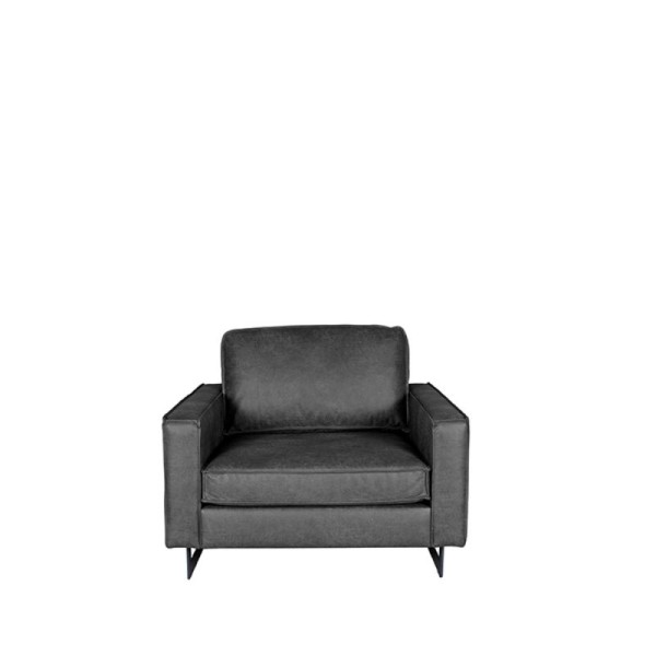 LABEL51 Arezzo Sofa 1-Sitzer Anthrazit Mikrofaser