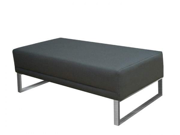 Livingruhm Bari Garten Fußhocker 110 x 61 cm Silvertex