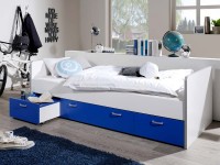 Relita Bett Bonny 90 x 200 cm Kinderbett mit Stauraum blau
