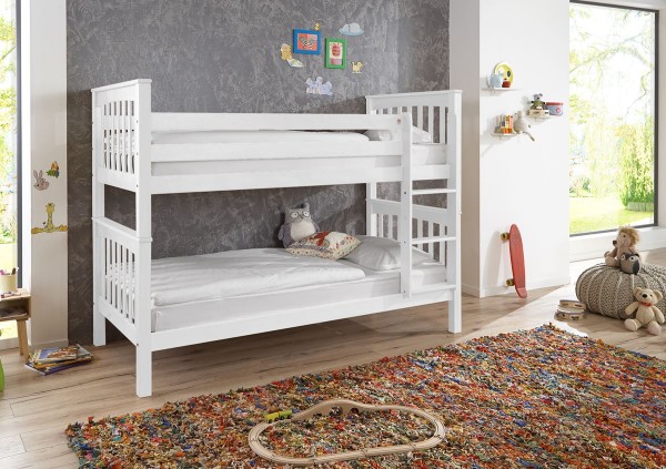 Relita Kinderbett Einzelbett Kick 90 x 200 cm Buche massiv Weiß