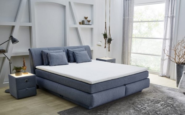 Jockenhöfer Boxspringbett Carla Mix blau, 180 x 200 cm