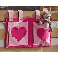 Relita Stofftaschen für Hoch- und Etagenbetten pink/rosa - Herz