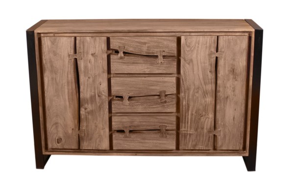 SIT Möbel Sideboard mit 3 Schubladen, 2 Türen Akazie natur