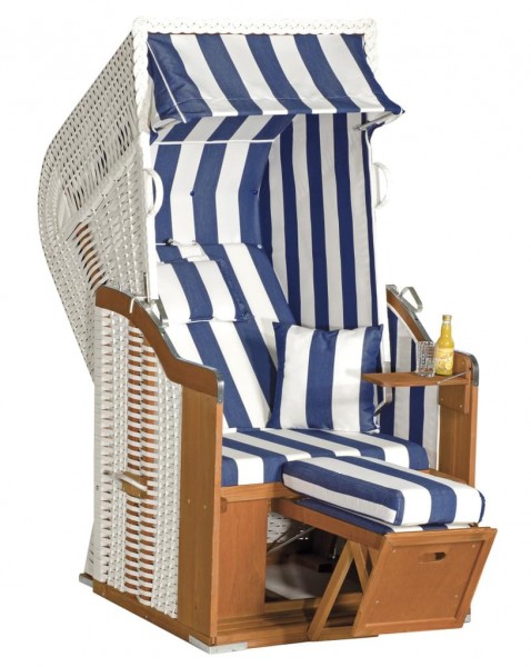 Sunny Smart Strandkorb Rustikal 250 Plus - weiß/blau