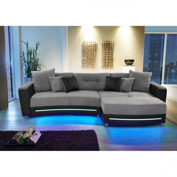 Jockenhöfer Sofa Laredo grau/schwarz