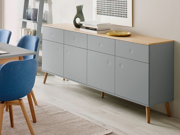 Sideboard Joan Eiche &amp; Grau 192cm Livingruhm