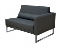 Livingruhm Bari Loungegruppe Modul Abschluss rechts 1.5-Sitzer Silvertex