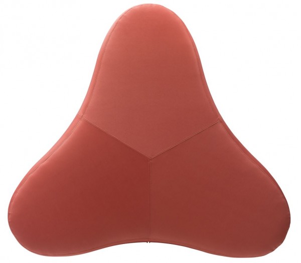 Livingruhm Pouf Hocker groß Filz 588 Rot