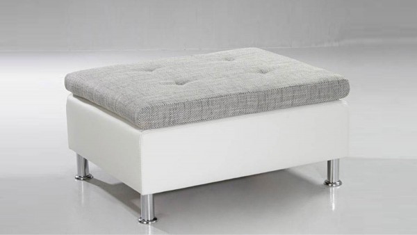 Jockenhöfer Hocker Montego weiss-grau