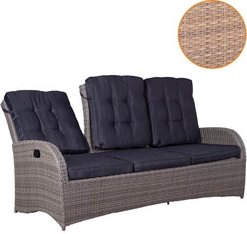deVries Juan Lounge Relaxfunktionsbank 3- er 8 mm sp. br.