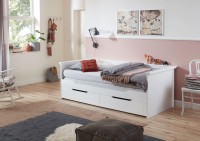 Relita Kojenbett Lina weiß 90 x 200 cm Kinderbett ausziehbar mit Schubladen