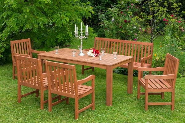 Merxx Gartenset Santos 6 tlg. Eukalyptusholz