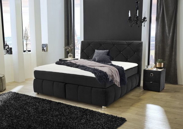 Jockenhöfer Boxspringbett Bella Mix schwarz, 180 x 200 cm