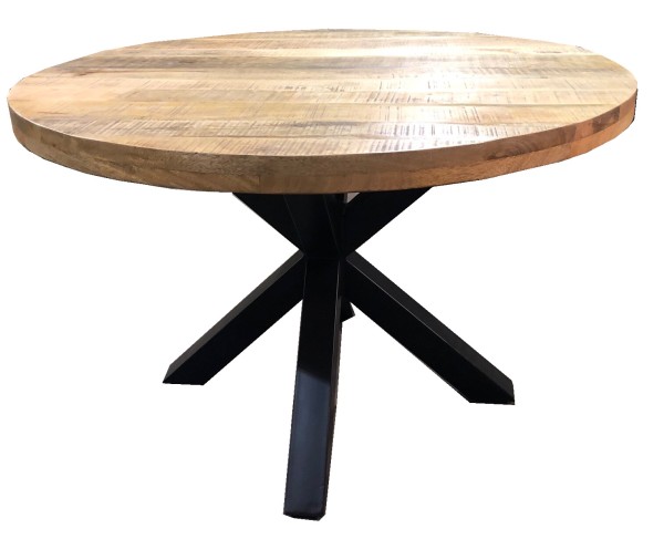 SIT Möbel Esstisch rund 120 cm Mango-Holz antikschwarz