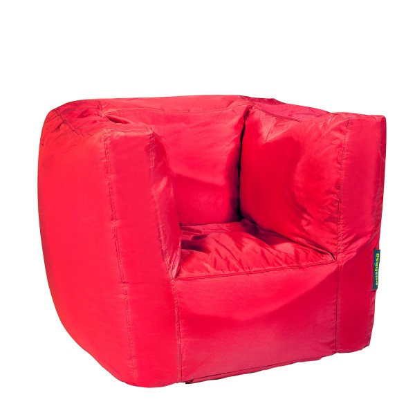 Pushbag Sitzsack Cube Oxford Rot
