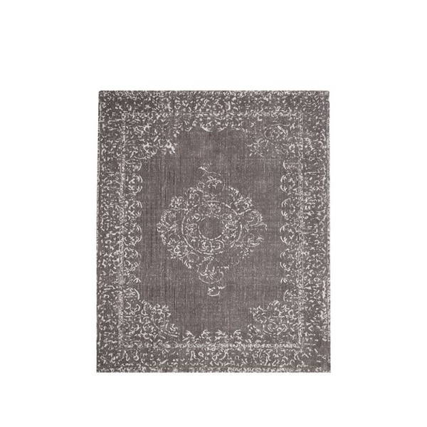 LABEL51 Vintage Teppich Grau Baumwolle Polyester