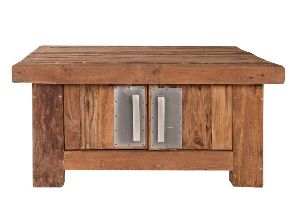 SIT Möbel Couchtisch mit 4 Türen Teak-Holz natur