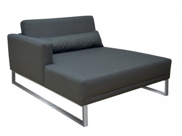 Livingruhm Bari Garten Chaiselounge links Silvertex