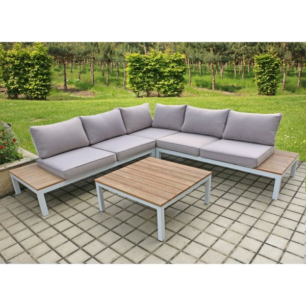 Livingruhm Bernd Gartenlounge Alu Grau 4-tlg.