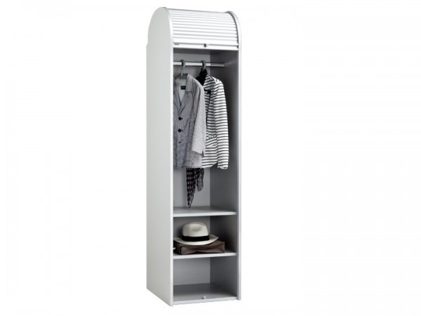 Livingruhm Dancer Kleiderschrank mit Rollladen Weiß 50cm Klenk Collection