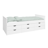 Steens Bett Alba 608 mit Schubladen weiß