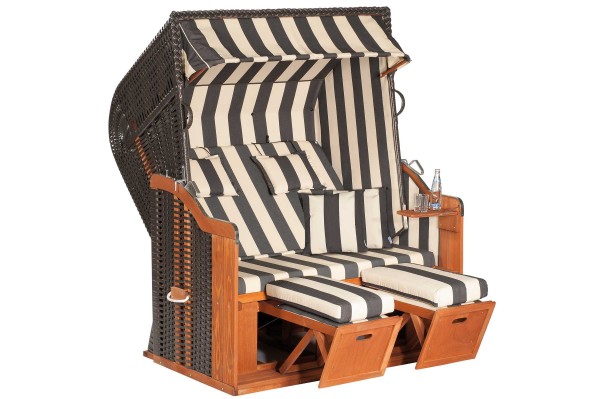 SunnySmart Strandkorb Rustikal 250 XL Plus anthrazit