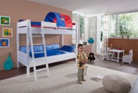 Relita Etagenbett Stefan 90 x 200 cm Kinderbett mit Rollrost Buche massiv weiß