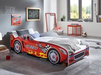 Autobett Speedy rot 80x160 cm + Matratze + Lattenrost