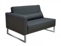 Livingruhm Bari Loungegruppe Modul Abschluss links 1.5-Sitzer Silvertex