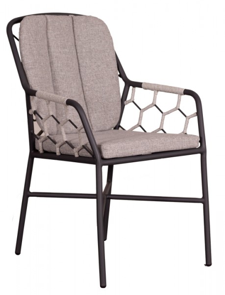 deVries Rinca Diningsessel 7mm Flatrope grey